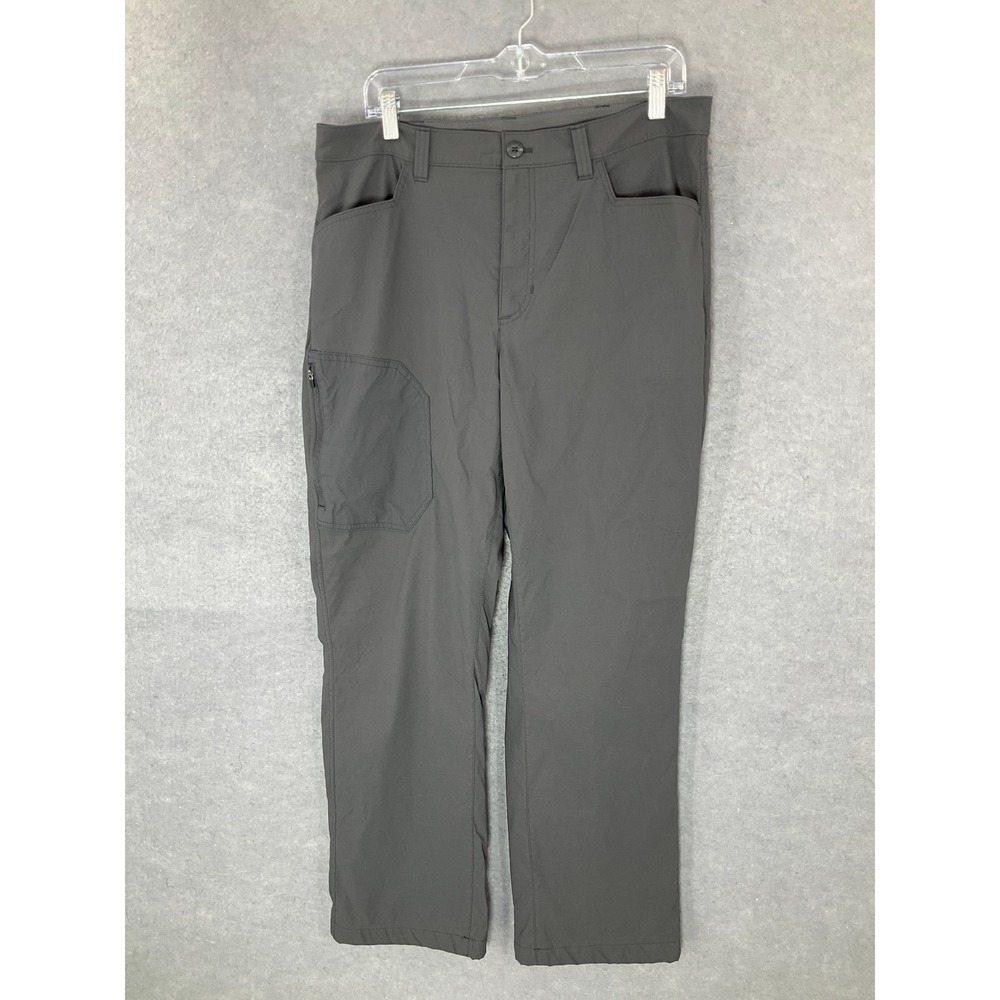 Eddie Bauer Fleece Lined Tech Pants Hiking Travel‎ Gray 36x29 Outdoor Hiking
